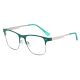 Unisex Horn Rimmed Stainless Steel Square Blue Light Blocking Glasses with Spring Hinges 1572