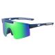 Unisex Polycarbonate Oversized Half Frame Shield Sport Polarized Sunglasses 2061