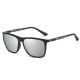 Unisex Plastic Lifestyle Square Polarized Sunglasses with Aluminum Temples 2563