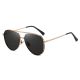 Men's Oversized Flat Top Cut Out Side Cover Aviator Metal Polarized Sunglasses 1593