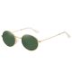 Unisex Metal Classic Retro Small Oval Wire Frame Polarized Sunglasses 3547