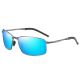 Men's Full Rim Rectangle Metal Sport Polarized Sunglasses with Spring Hinges 1459