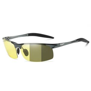 Men's Aluminum Sports Day-Night Vision Glasses with Photochromic Polarized Lenses 5933