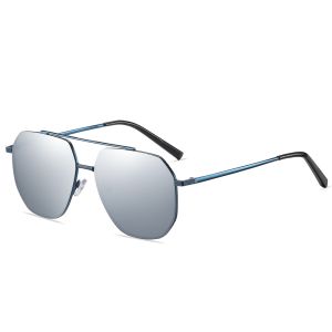 Men's Rimless Oversized Geometric Aviator Polycarbonate Polarized Sunglasses 1399
