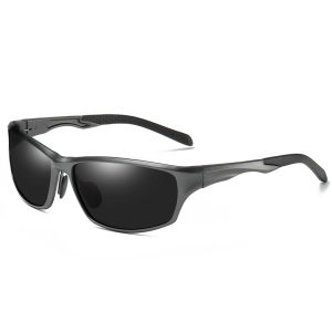 Men's Aluminum Lightweight Full-frame Wrap-around Sport Polarized Sunglasses 5691
