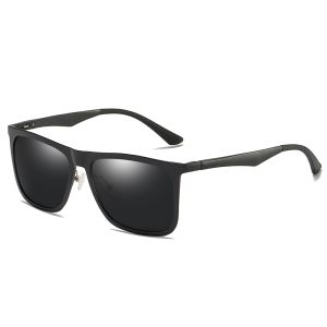 Unisex Lightweight Aluminum Full Frame Square Polarized Sunglasses 5096